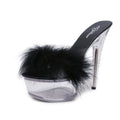 LTARTA 2026 Super High Heels 15CM Stiletto Platform Slippers Crystal Shoes Wedding Shoes  High-Heel Crystal Sandals LFD