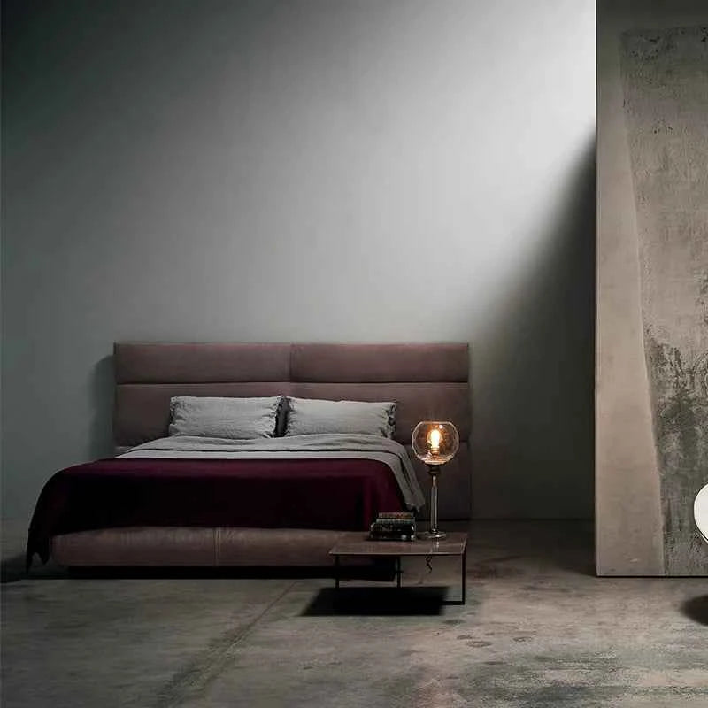 180*200 Soft Cloth Queen Size Bed Italian Minimalist Design Modern Style Headboard Customizable Color Luxury Bedroom Furniture