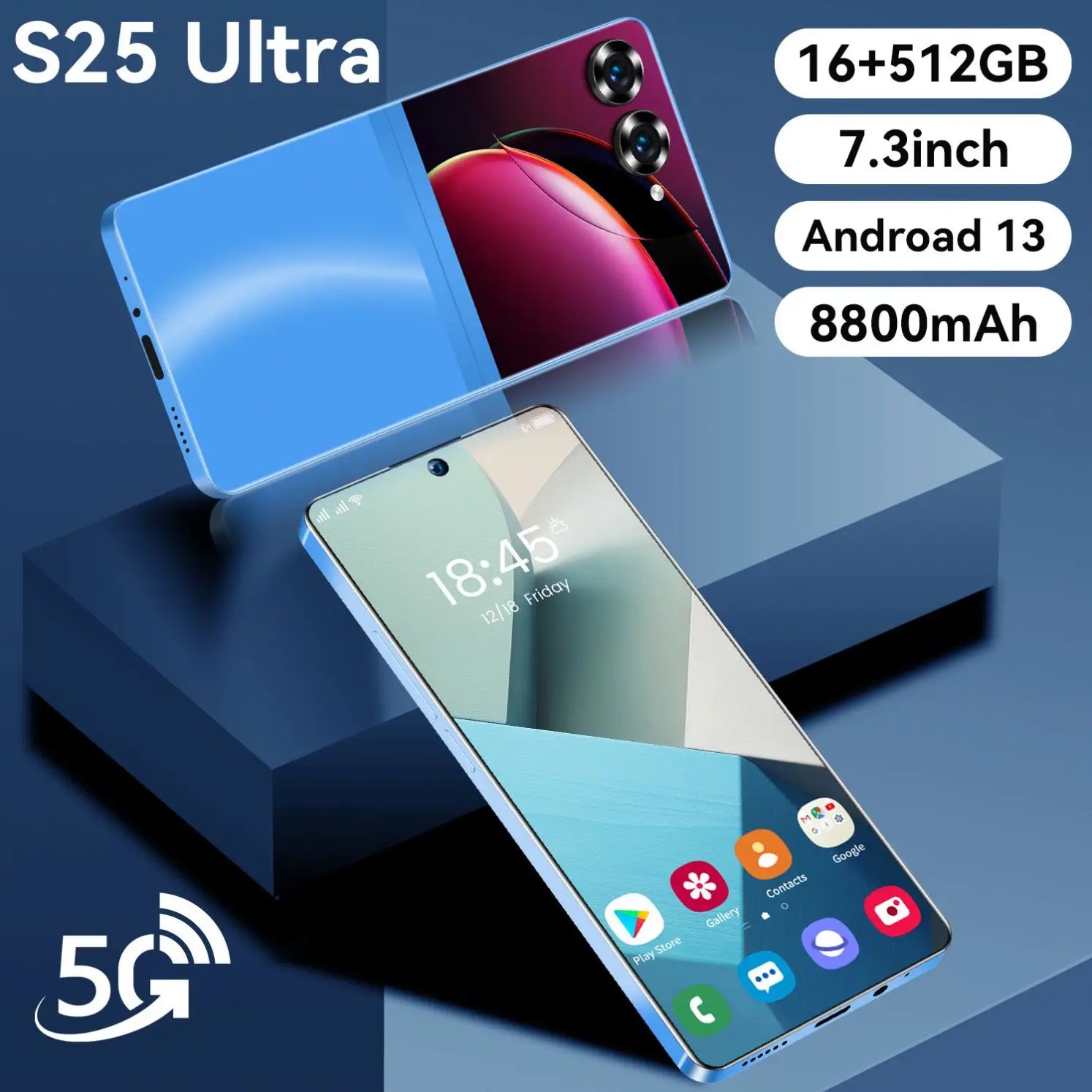 2025 Newest Fold Design S25 Ultra+ Android 5G Smartphone High Quality Screen High Dual SIM GPS Flip 24 Cell Mobile Phone