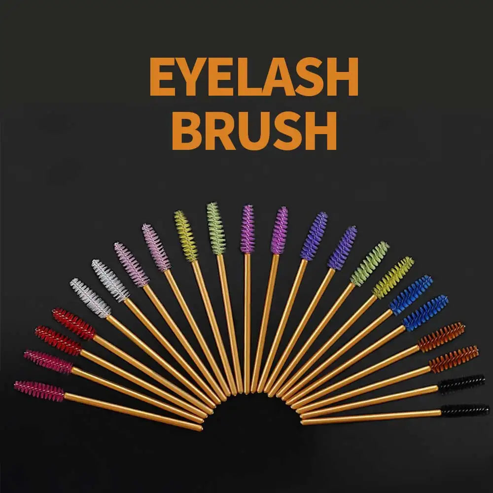 50Pcs Eyelashes Extension Disposable Makeup Eyebrow Brush Mascara Wand Applicator Eye Lashes Cosmetic Brush Set Makeup Tool