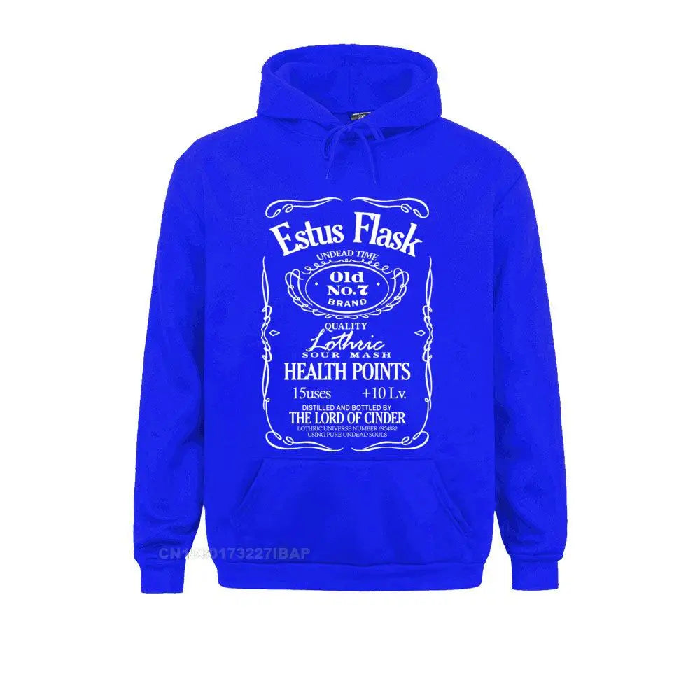 Men's Dark Souls Estus Flask Harajuku Hoodies Game Knight Weapons Drink Sportswear Men Christmas Streetwear Jacket Sweater
