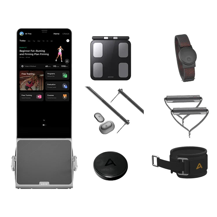 Sleek Design AEKE K1 Pro-Level Coaching Pilates Mirror Multi-Function Station Smart Home Gym Aluminum Alloy Construction