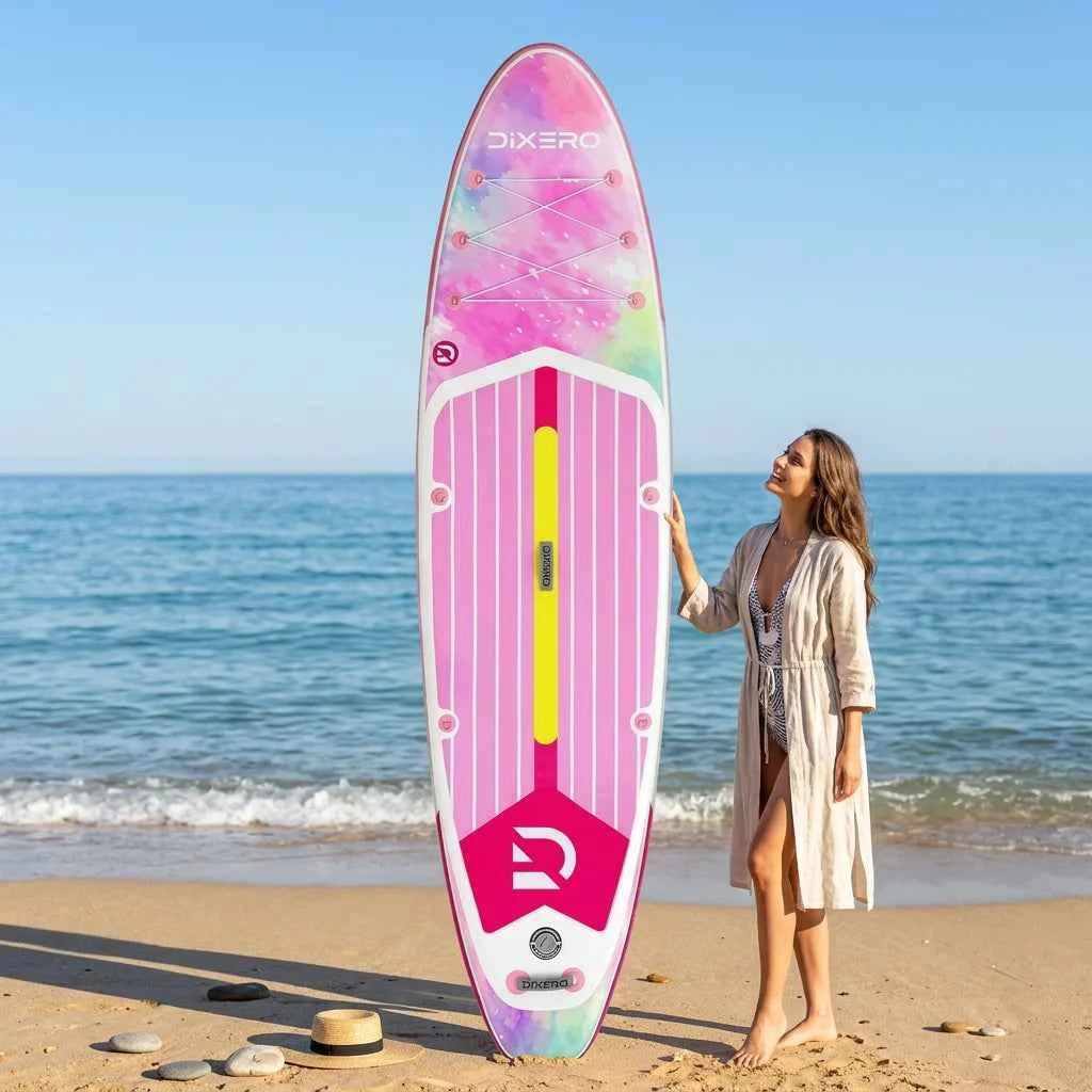 EU Warehouse 11'x33"x6" Inflatable All-Around SUP Board Durable Drop Stitch Stand up Paddle Board for Ocean Use