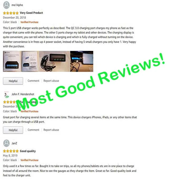 QC 3.0 Quick Charger Portable Multi 5 Port USB LCD Display 50W Fast Carregador For Iphone Xiaomi HuaWei Power Bank