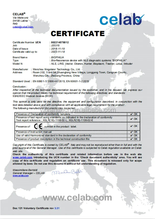 2024 New Health Assessment Equipment BIOPLASM Nls Factory Price Offer