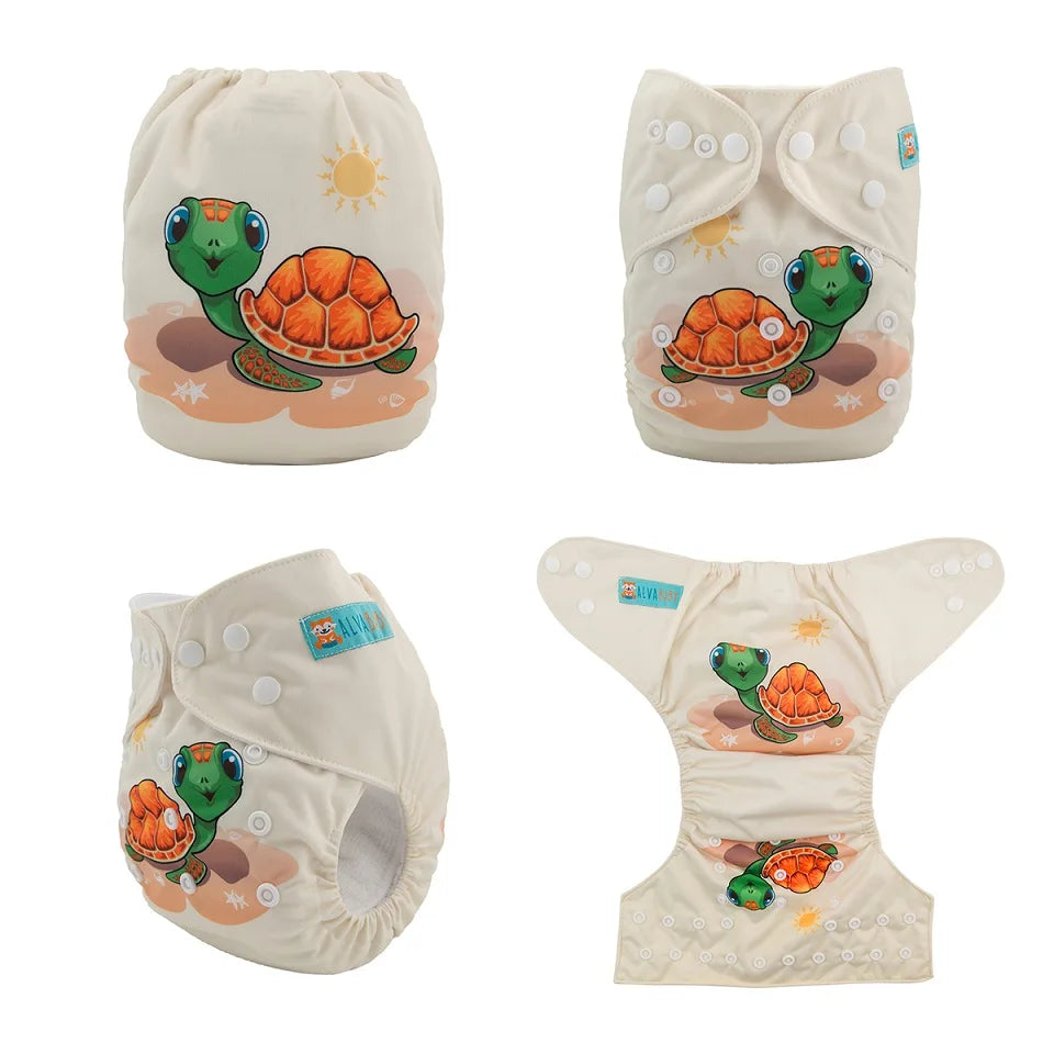 U Pick ALVABABY Digital Position Baby Cloth Diaper Reusable Baby Cloth Nappy with 1pc Microfiber Insert