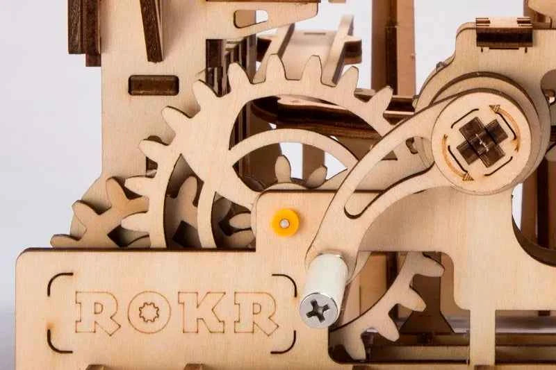 Robotime Self Wooden Assemble Toy LG501 DIY Wood Marble Run 3D Puzzle Mechanical Gear Model for Dropshipping