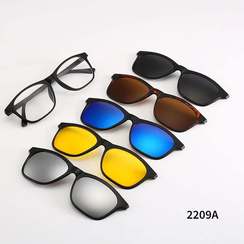 2264A Superhot Eyewear Men Women Magnet Spring Hinges Eyeglasses Polarized Magnetic Clip on Glasses
