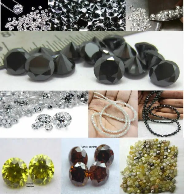 100% Genuine Round Jet Black Loose Diamonds for Making Fine Jewelry black Diamond Carat Direct from manufacture at low price