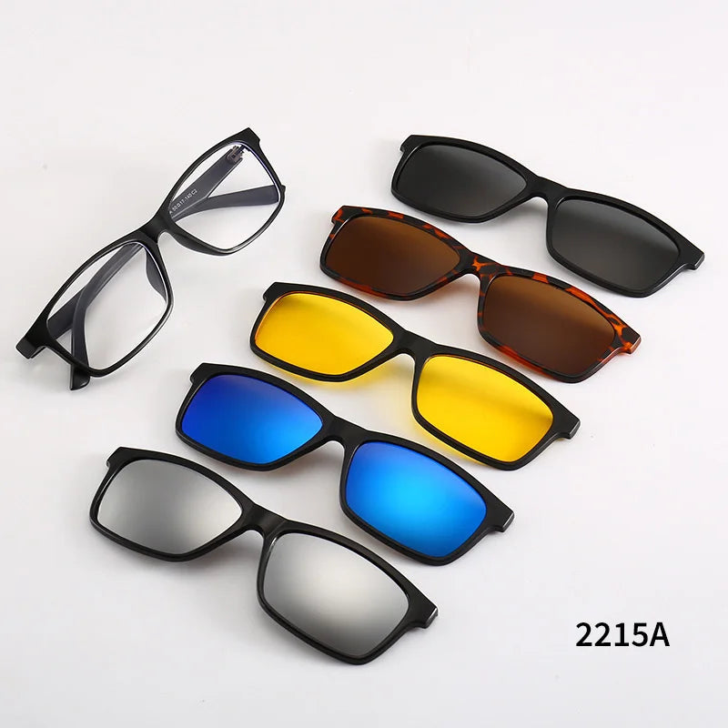 2264A Superhot Eyewear Men Women Magnet Spring Hinges Eyeglasses Polarized Magnetic Clip on Glasses