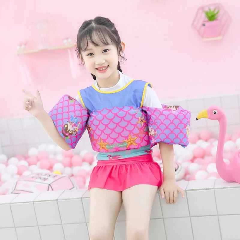 2-8 years Baby Swim Vest Child Arm Float Vests Kids Swim Trainer Buoyancy Sleeve Swimsuit Swimming Pool Accessories