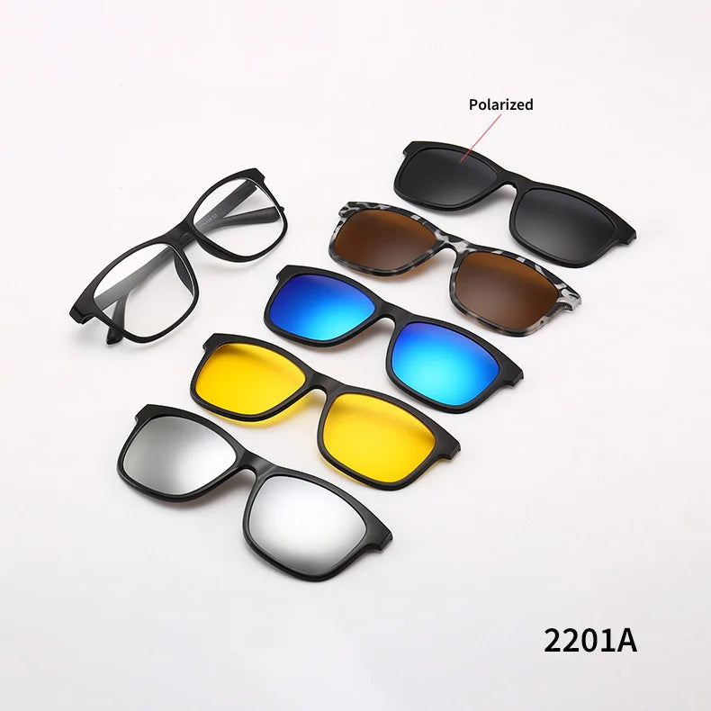 2264A Superhot Eyewear Men Women Magnet Spring Hinges Eyeglasses Polarized Magnetic Clip on Glasses