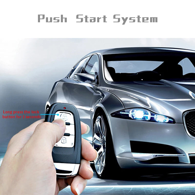Auto Car One Start Stop Engine System with Remote Control Car PKE Keyless Entry Start System Open Trunk for 12V SUV Autostart