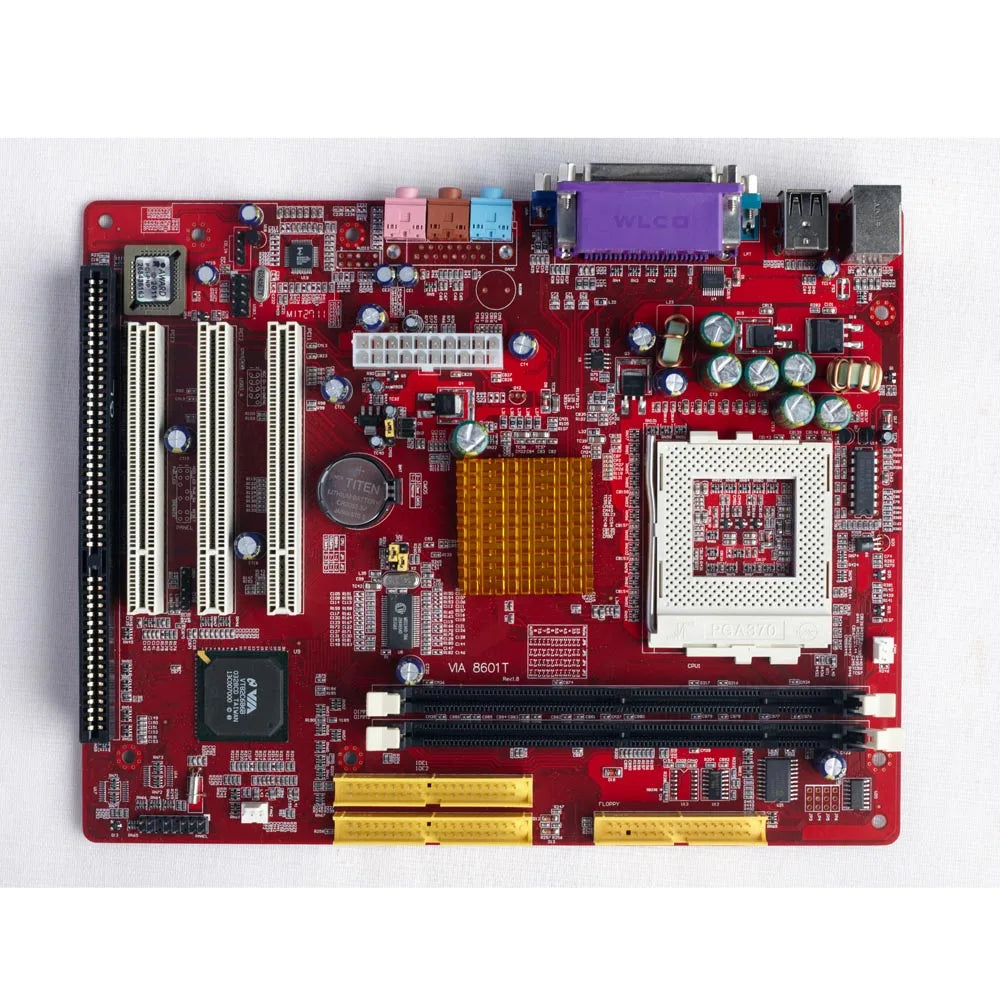 VIA 8601  ISA Slot Motherboard Socket 370 Cpu Use Win98 or Dos6.22 System Pentium 3 ,celeron 3 Cpu