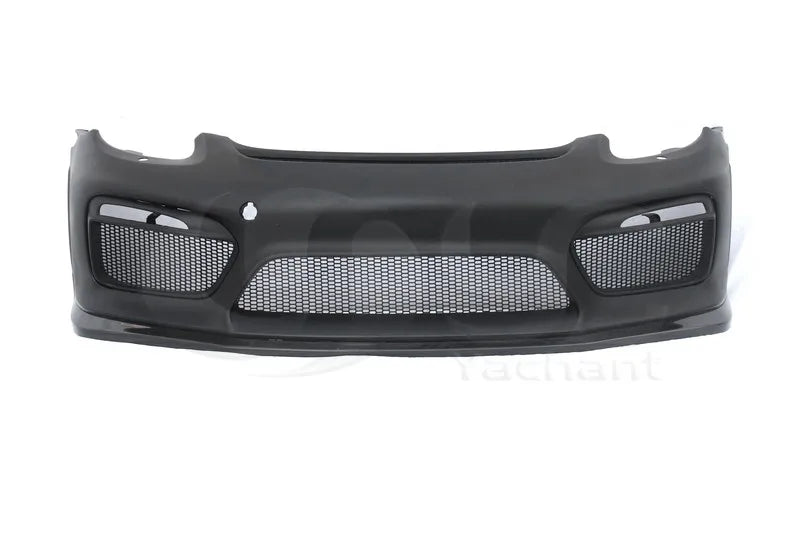 Portion Carbon Fiber Front Bumper Fit for 2014-2016 Cayman Boxster 981 GT4 Style Front Bumper FRP w CF Front Lip