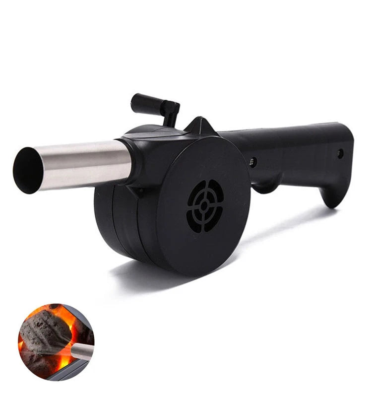 LMETJMA Hand BBQ Fan Outdoor BBQ Fan Air Blower For Barbecue Picnic Manual Crank Grill BBQ Fan Fire Bellows BBQ Tools KC0266