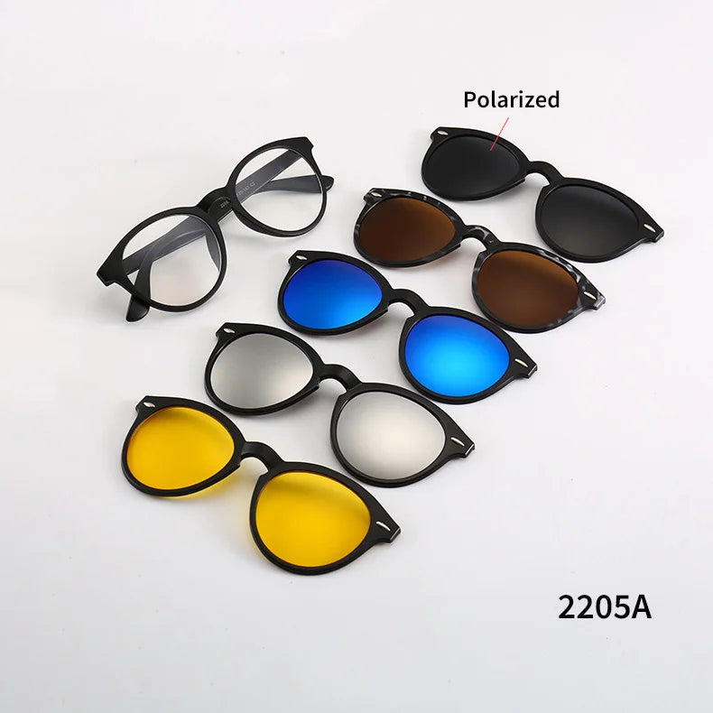 2264A Superhot Eyewear Men Women Magnet Spring Hinges Eyeglasses Polarized Magnetic Clip on Glasses