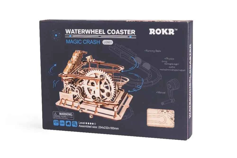 Robotime Self Wooden Assemble Toy LG501 DIY Wood Marble Run 3D Puzzle Mechanical Gear Model for Dropshipping