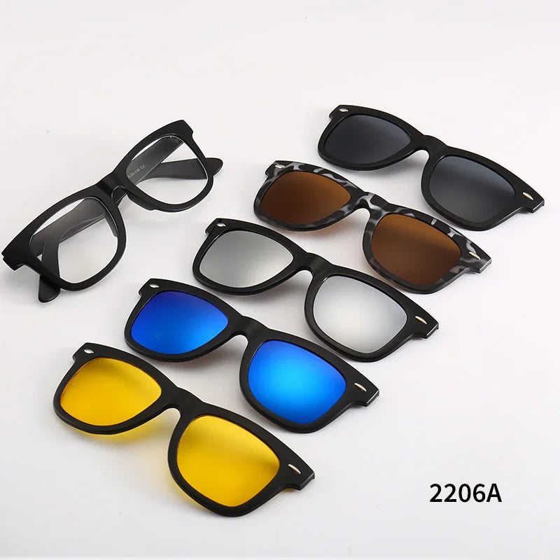 2264A Superhot Eyewear Men Women Magnet Spring Hinges Eyeglasses Polarized Magnetic Clip on Glasses