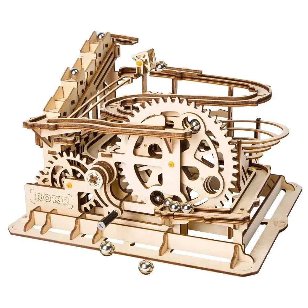 Robotime Self Wooden Assemble Toy LG501 DIY Wood Marble Run 3D Puzzle Mechanical Gear Model for Dropshipping