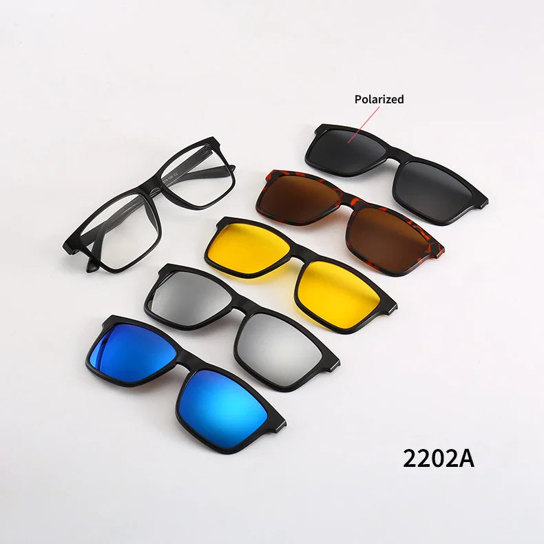 2264A Superhot Eyewear Men Women Magnet Spring Hinges Eyeglasses Polarized Magnetic Clip on Glasses