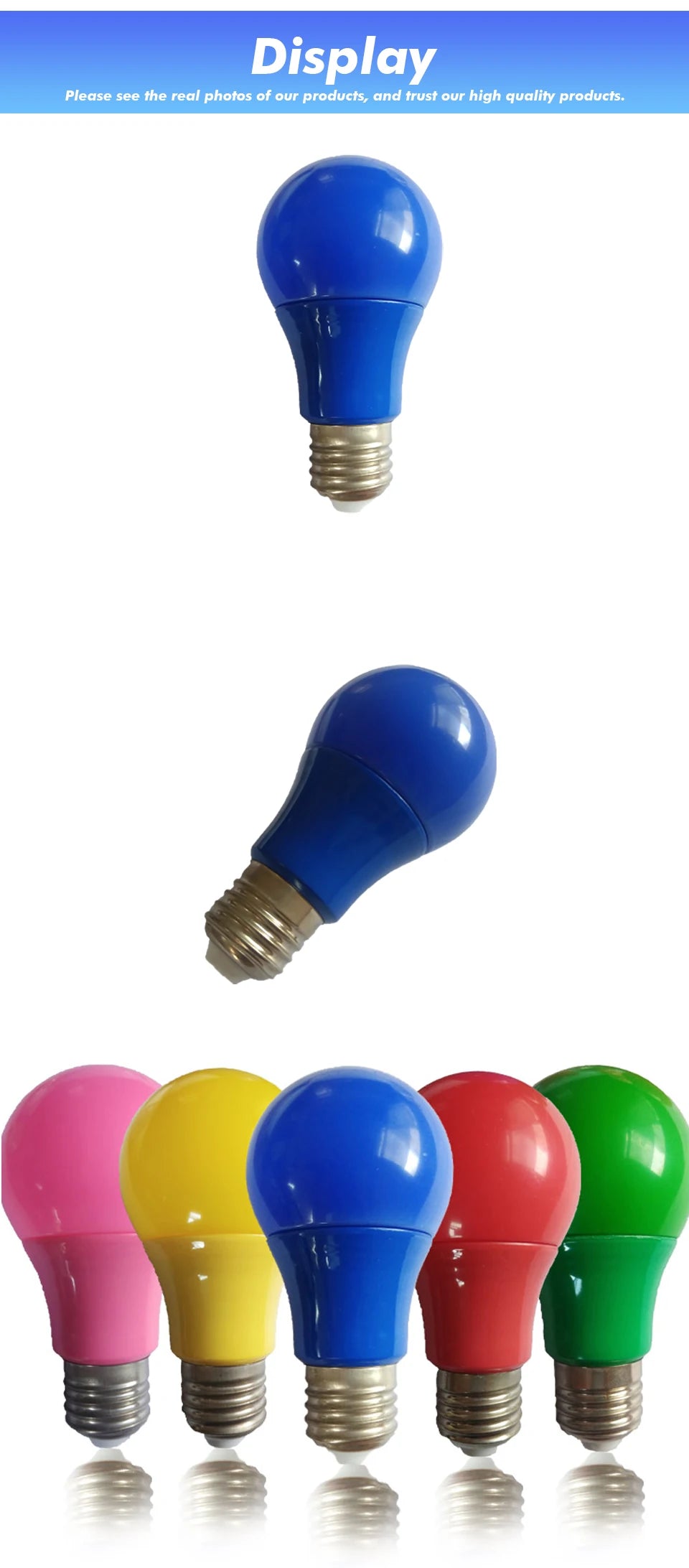 Colorful LED Bulb E27 Lamp Led Bar Light 3W 5W 7W 9W 12W Red Blue Green Yellow Pink Lampara Light KTV Party Home Decor Lighting