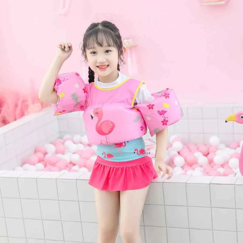 2-8 years Baby Swim Vest Child Arm Float Vests Kids Swim Trainer Buoyancy Sleeve Swimsuit Swimming Pool Accessories