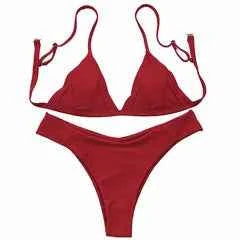 Cikini-Brazilian bikini set for women, sexy swimsuit, push up, beach clothing, summer