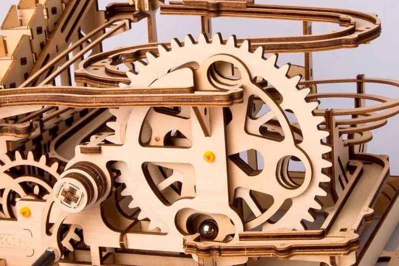 Robotime Self Wooden Assemble Toy LG501 DIY Wood Marble Run 3D Puzzle Mechanical Gear Model for Dropshipping