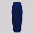 Wholesale 12 Colors 78cm Sexy Beige Black Blue Knee Length Bandage Skirt 2023 Knitted Elastic Sweet Designer Pencil Skirt