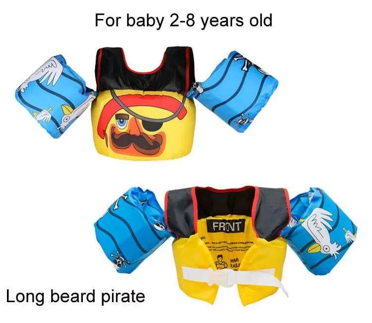 2-8 years Baby Swim Vest Child Arm Float Vests Kids Swim Trainer Buoyancy Sleeve Swimsuit Swimming Pool Accessories