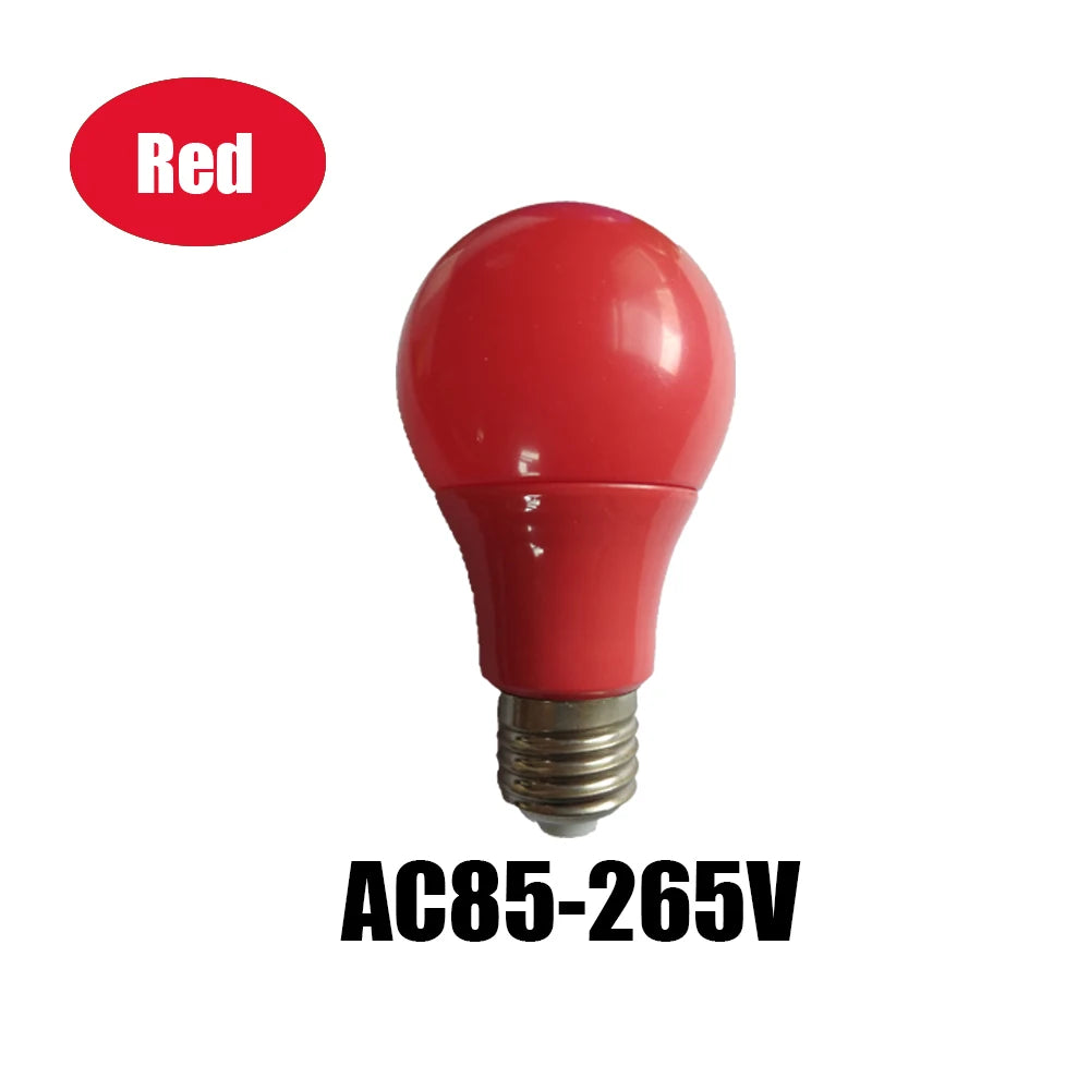 Colorful LED Bulb E27 Lamp Led Bar Light 3W 5W 7W 9W 12W Red Blue Green Yellow Pink Lampara Light KTV Party Home Decor Lighting