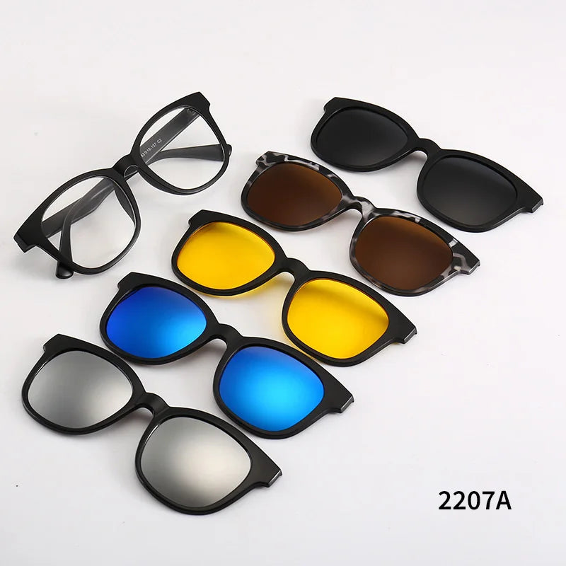 2264A Superhot Eyewear Men Women Magnet Spring Hinges Eyeglasses Polarized Magnetic Clip on Glasses