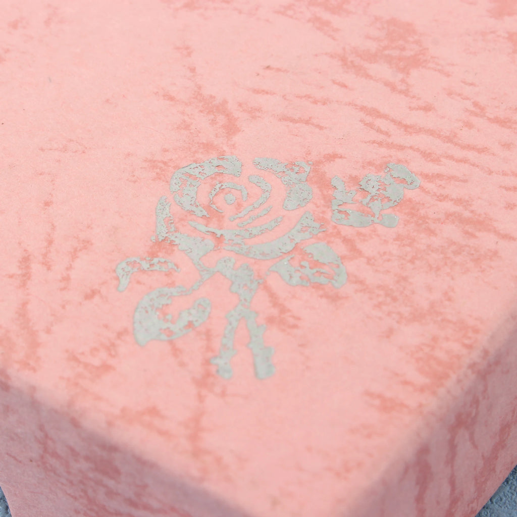 Square Rose Printed Jewelry Packaging Box Bracelet Necklace Storage Case Cardboard Gift Box Jewelry Organizer Case