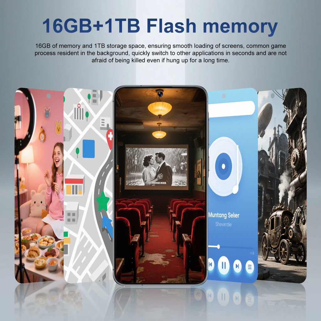 Brand New A56 5G Smartphone 7.3 Inch Face Unlock 16GB+1TB Android 14 72+108MP HD Camera Dual Card Shockproof CDMA Gaming Phone