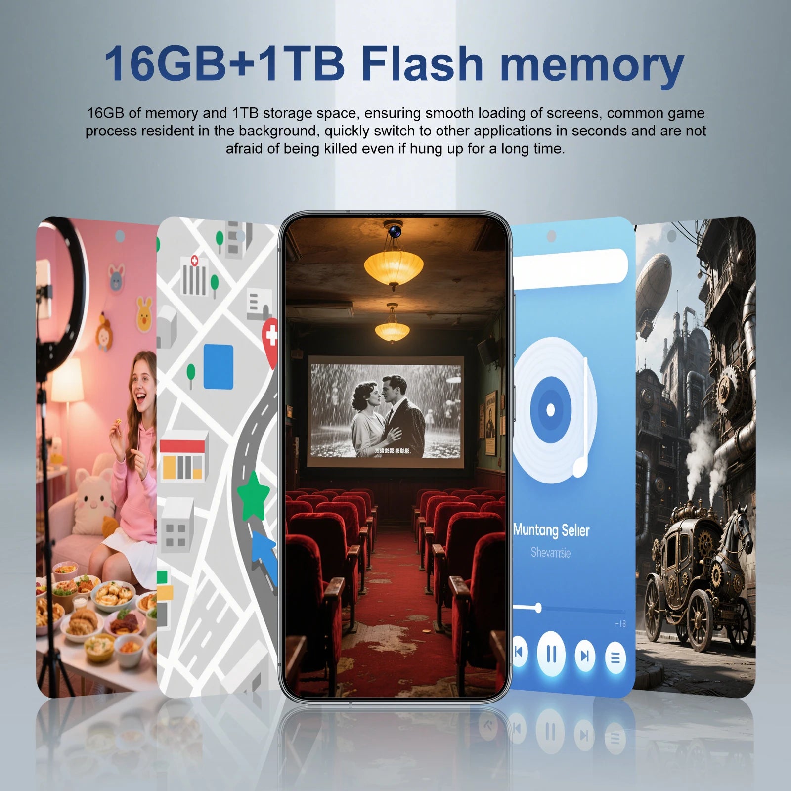 Brand New A56 5G Smartphone 7.3 Inch Face Unlock 16GB+1TB Android 14 72+108MP HD Camera Dual Card Shockproof CDMA Gaming Phone