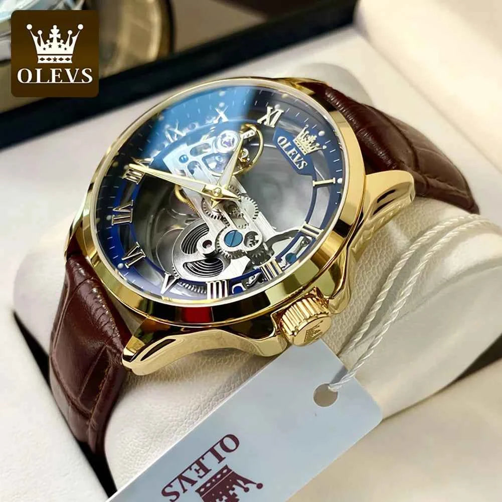 2024 OLEVS 6661 Men's Blue Waterproof Luxury Chronograph Watch - Quartz Relogio Masculino