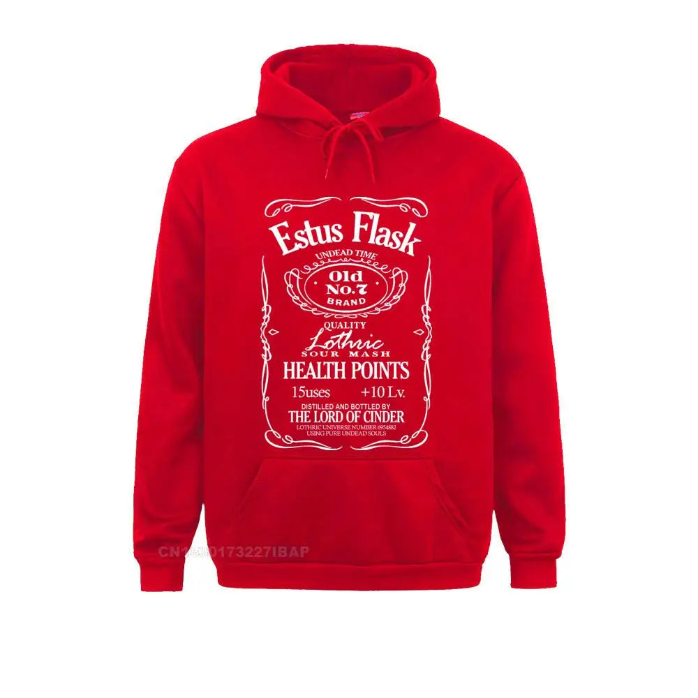 Men's Dark Souls Estus Flask Harajuku Hoodies Game Knight Weapons Drink Sportswear Men Christmas Streetwear Jacket Sweater