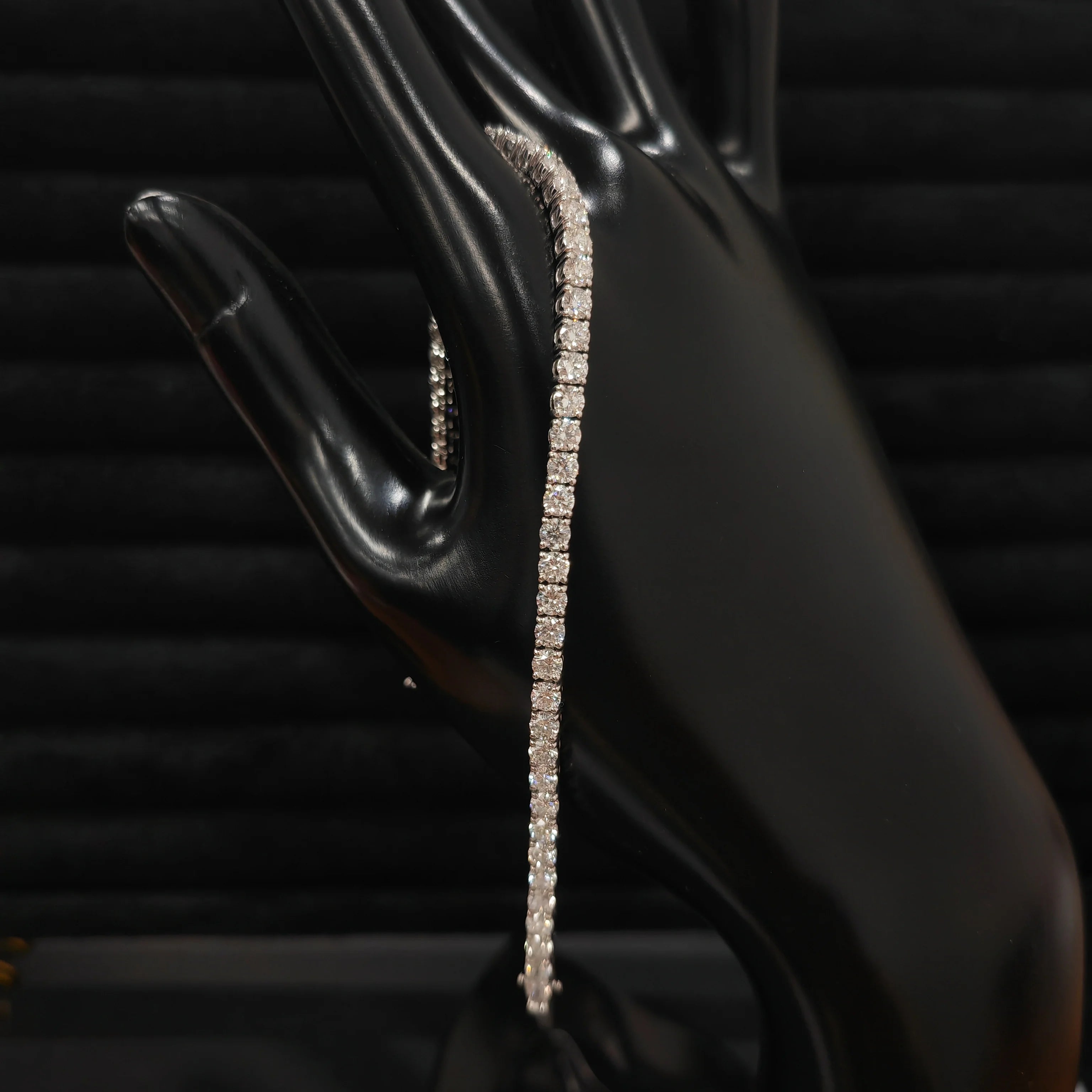 10K 14K Yellow Gold Custom Diamond Tennis Chain Bracelet Lab Grown Diamond Jewelry Bracelets Women
