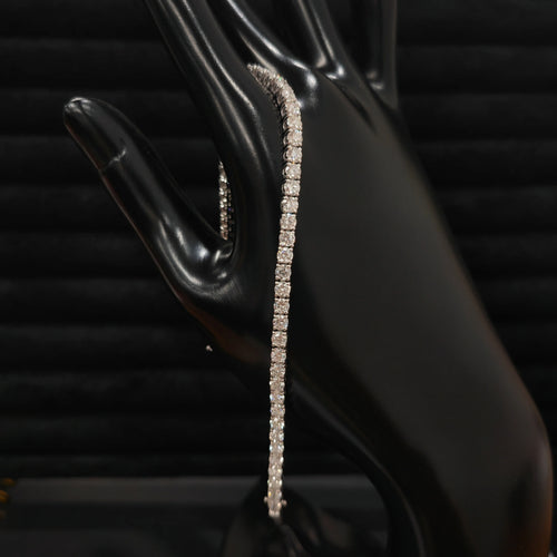 10K 14K Yellow Gold Custom Diamond Tennis Chain Bracelet Lab Grown Diamond Jewelry Bracelets Women