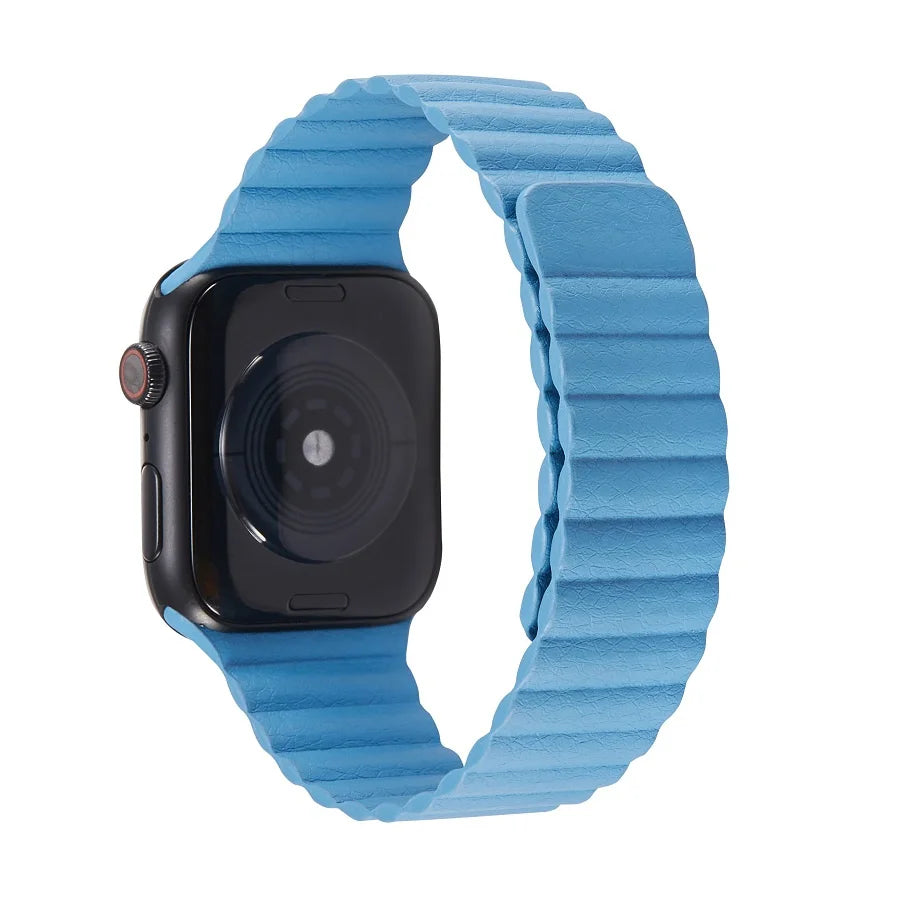 Dropshopping Leather Links for IWatch Band 45mm 41mm 44mm 40mm Magnetic Loop Bracelet for Iwatch Series 8 7 SE 6 5 4 3 Strap