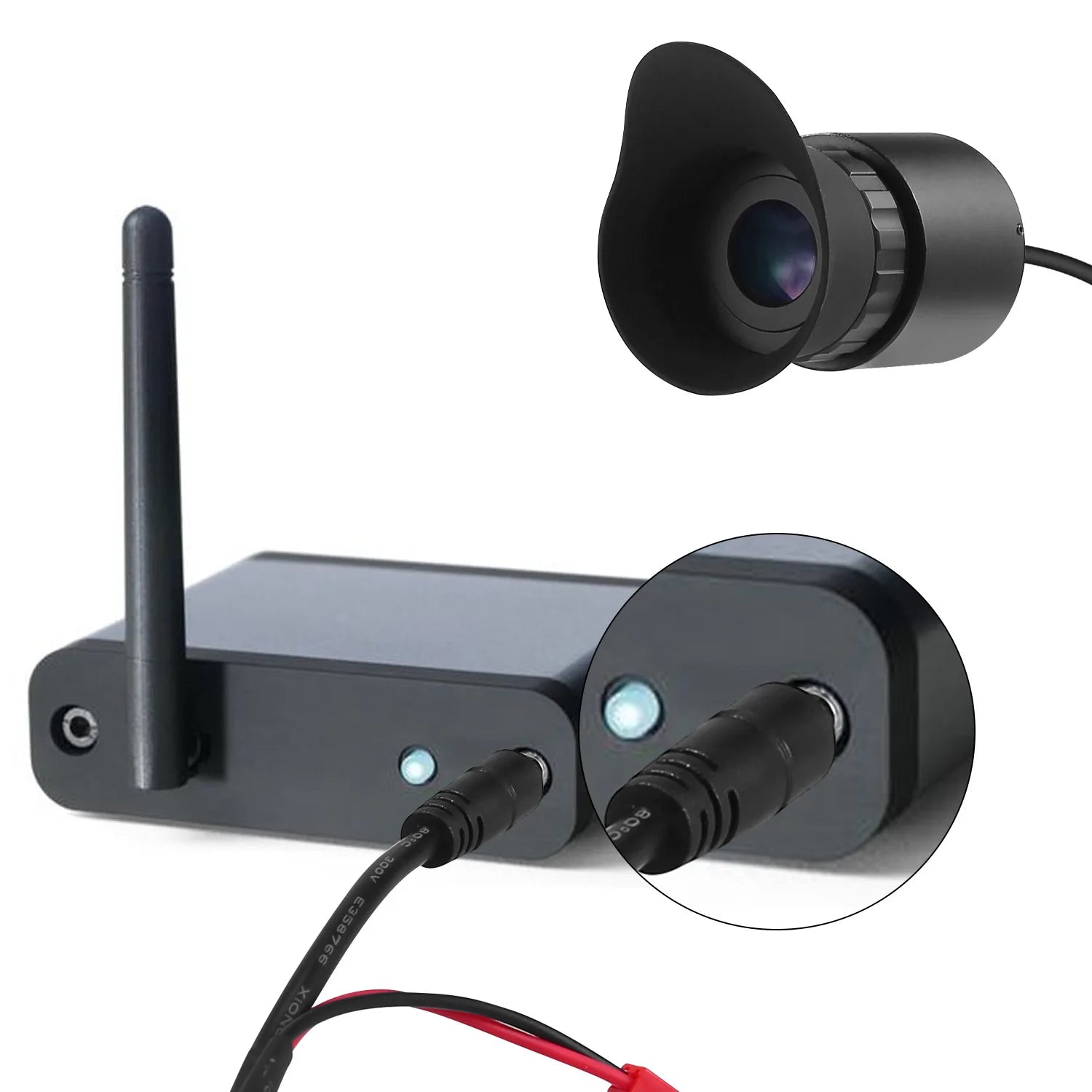80-inch Portable Head-mounted Monocular Display 0.39-inch Screen with 12x Eyepieces to Support Diopter Adjustment Ocular Lens