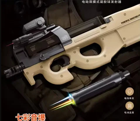 Free Shipping Factory Cheap Price P90 Two Modes Electric Toy Gun Electronic Gel Blaster Gun Toys for Children Adults