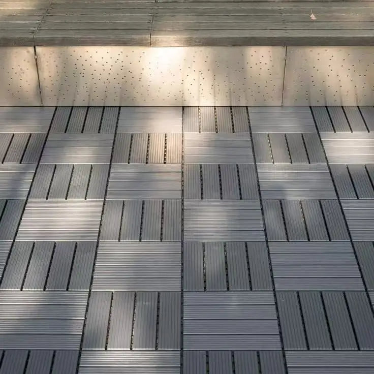 Fire Retardant Outdoor Interlocking Deck Tiles WPC Heavy Duty Anti-Slip for Commercial Patio Hotel Garden Flooring