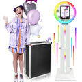 iPad Photo Booth Kiosk Selfie Magazine Wedding Photobooth Machine Sleek Metal Shell for Event Party