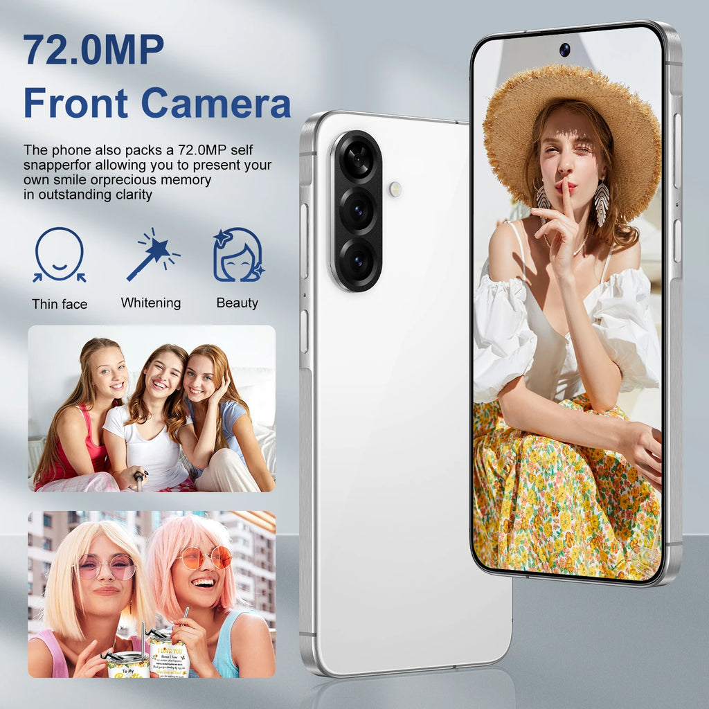 Brand New A56 5G Smartphone 7.3 Inch Face Unlock 16GB+1TB Android 14 72+108MP HD Camera Dual Card Shockproof CDMA Gaming Phone