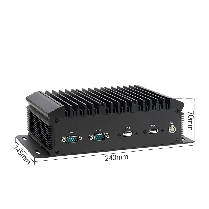I5 1135G7 Mini Industrial Fanless PC Dual COM Dual LAN 2*DDR4 RAM M.2 Storage USB3.2 Win10/11 Linux Micro Computer