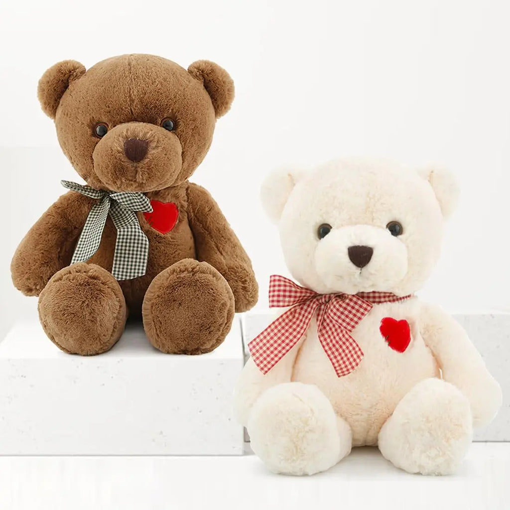 Free Shipping Unisex 35cm 50cm Cute Brown Teddy Bear Plush Toy Stuffed Animal Gift for Valentines Day Christmas Kids Gift
