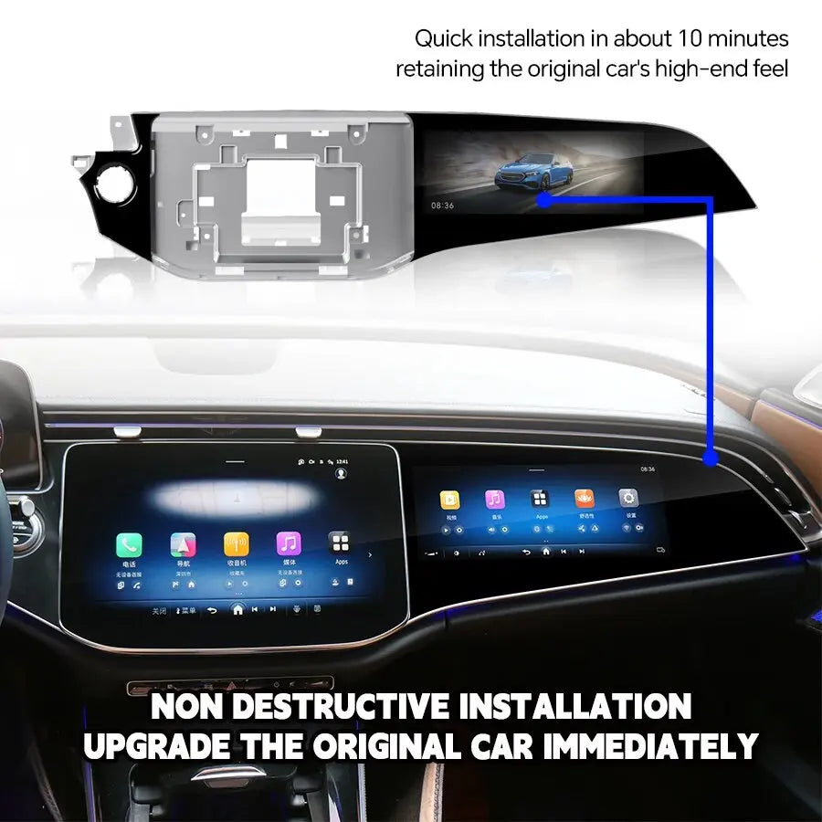 For Benz E Class E260 E300 W214 2024 Co-pilot Smart Screen 12.3 Inch  Car Radio Multimedia Player Entertainment System Monitor