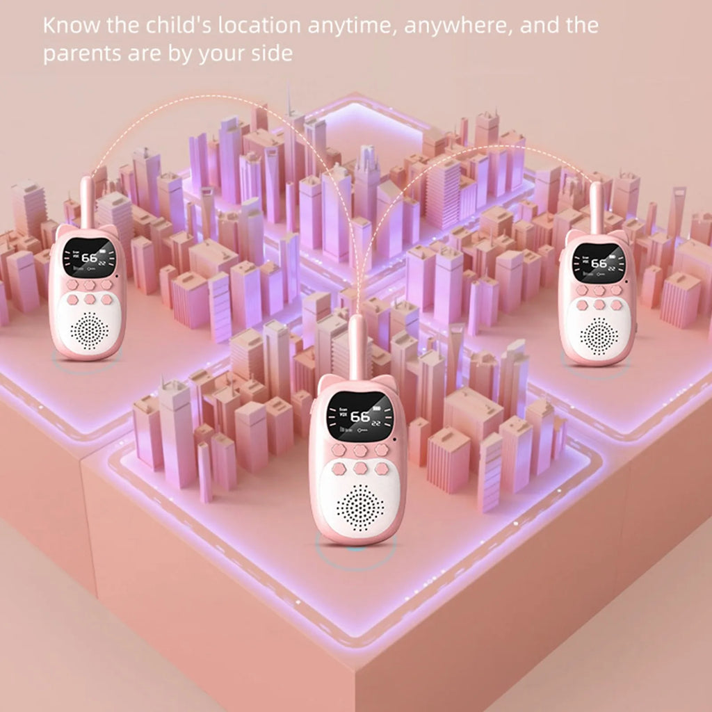 Kids Walkie Talkie 2PCS Electronic Toys Children Spy Gadgets Baby Radio Phone 3km Range Christmas Birthday Gift For Boys Girls